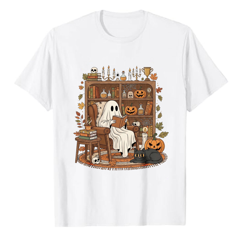 Cute Book‑Reading Ghost Librar - đánh giá và giá Black Tin Candle